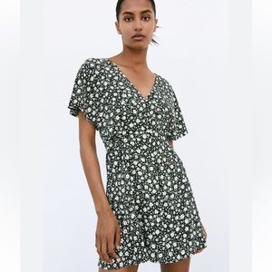 Zara floral dress with buttons
